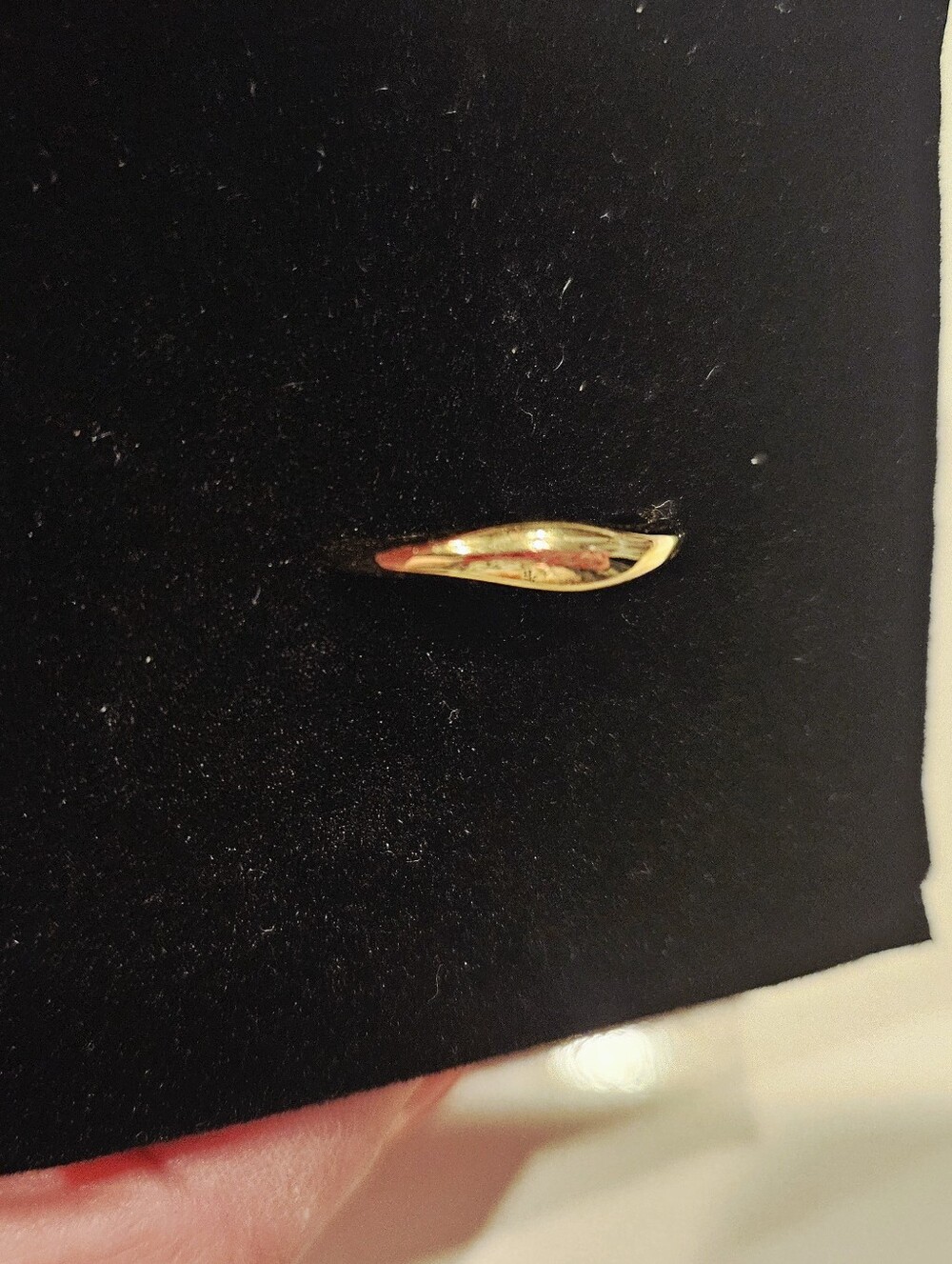 Modern Art Yellow Gold Tone Dome Ring From Local Eclectic